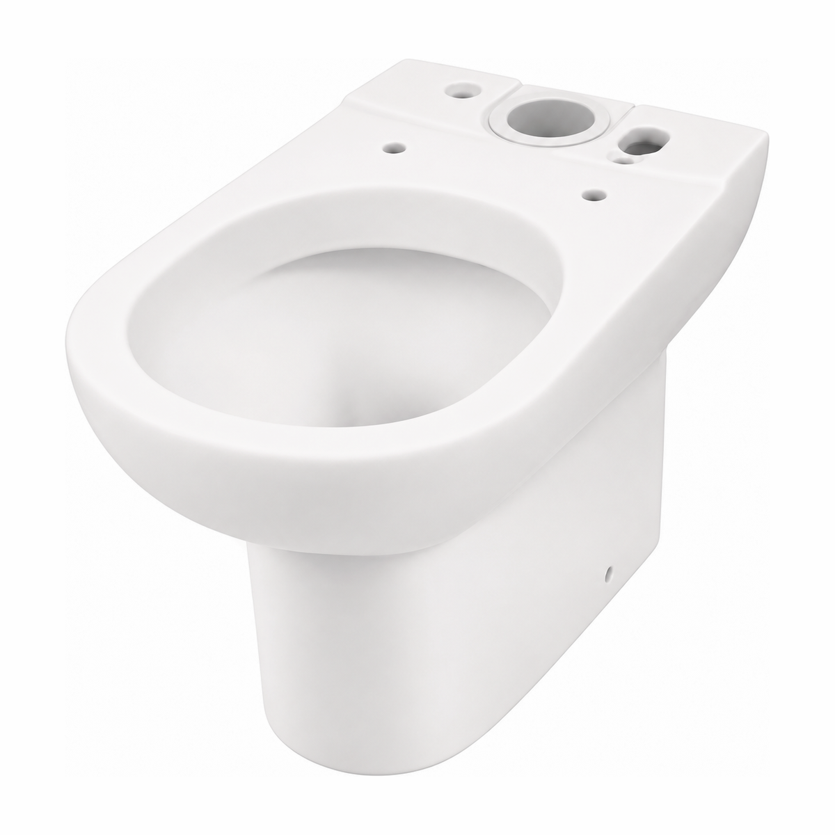 Taza de inodoro Serie 100 en color Blanco Ártico Mate, vista de tres cuartos